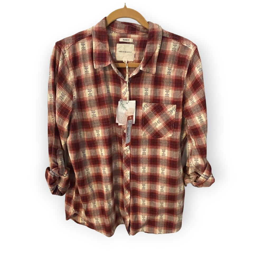 Thread & Supply flannel shirt Sz XL NWT Orig price $63